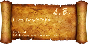 Lucz Bogárka névjegykártya